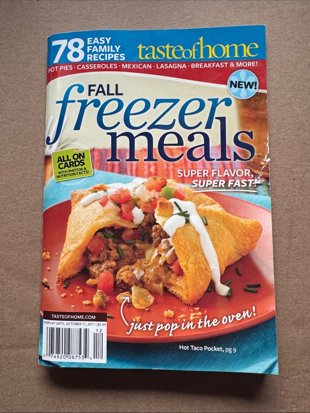 5/$15 Taste of Home Freezer Meals Cookbook Pages 2011